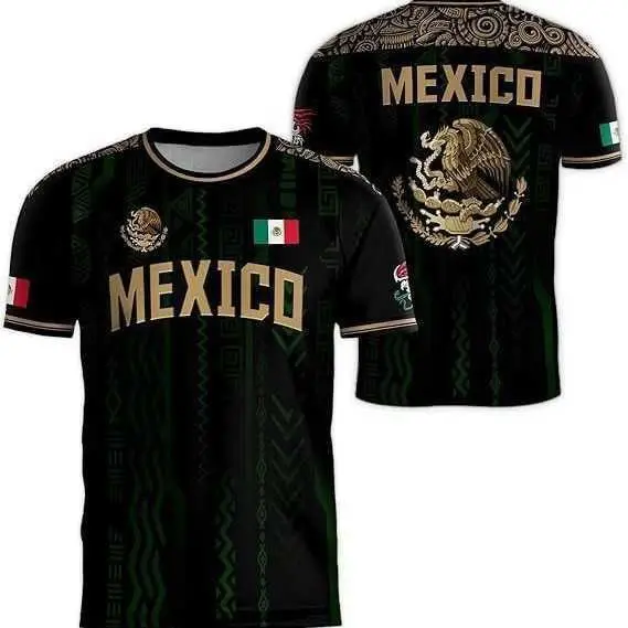 Mexico 2026 Football Jersey National Flag Print Home Away Soccer Shirt Team Kit Fanwear For Men And Women