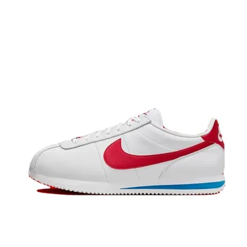 Nike Cortez Low รองเท้าผ้าใบสําหรับบุรุษและสตรี Retro Classic Running Shoes รองเท้าผ้าใบนุ่มและระบายอากาศได้ น้ําหนักเบาและมีสไตล์ สีแดง