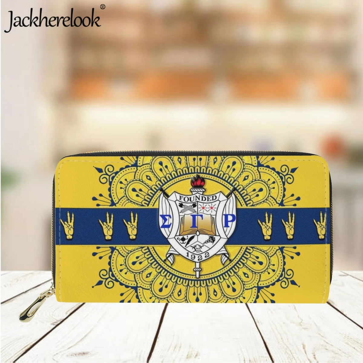 Jackherelook Sigma Gamma Rho Sorority Design Classic Ladies Long Leather Wallet Fashion New Card Holder Purse Women's Money Bag