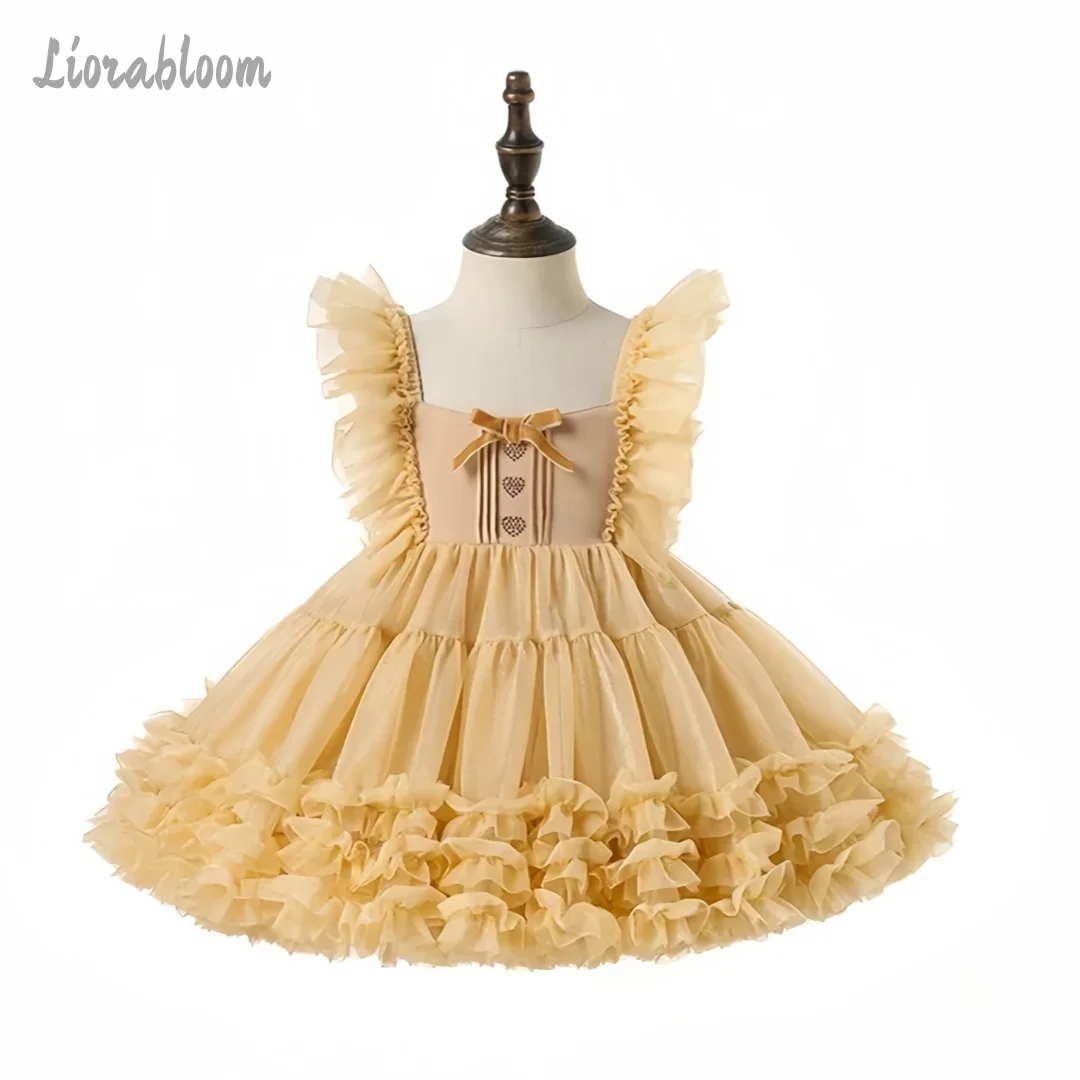 Vestidos Dopamine-Palette, Vestidos de Tul Coloridos, Vestidos Casuales para Niñas, Elegantes Vestidos de Noche, Vestido de Niña de las Flores, Vestido de Novia