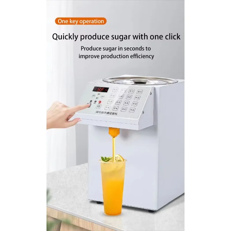 Commerciële 8L Fructose Dispenser Melk Thee Winkel Precisie Fructose Machine