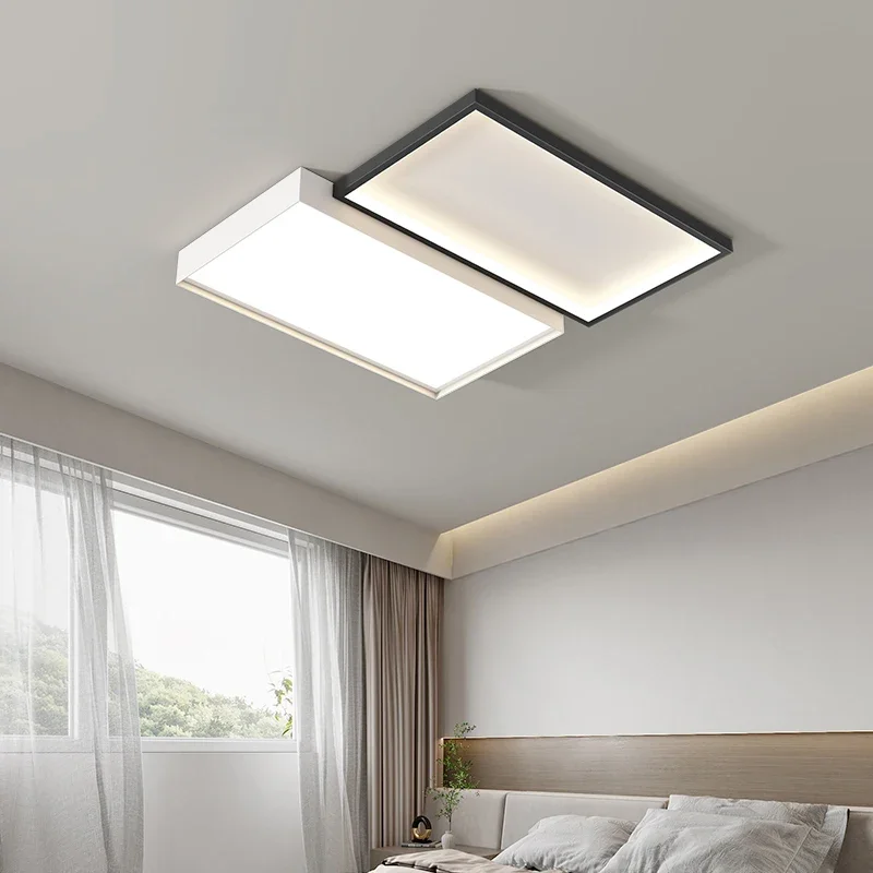 

Modern Bedroom Designer Ceiling Light Living Room Study Led Square Lamp Simplicity Iron Art Lamp Home Indoor Lighting Fixtures