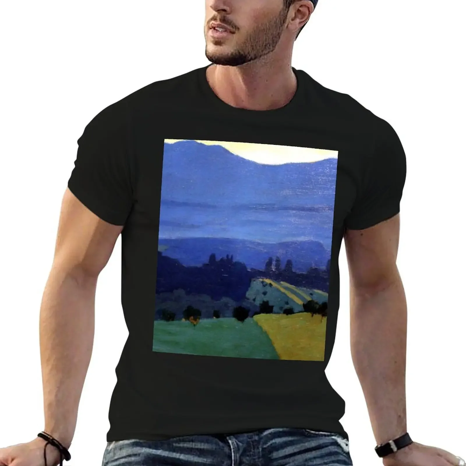 Felix Vallotton - Landscape in the Jura Mountains (new color editing) T-Shirt customs street wear mens designer clothes