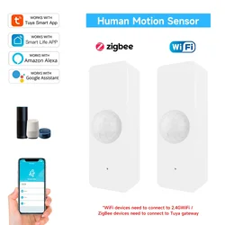 Tuya WiFi Zigbee PIR Motion Sensor Smart Home Human Body Infrared Detector Security Smart Life Works With Alexa Google Home