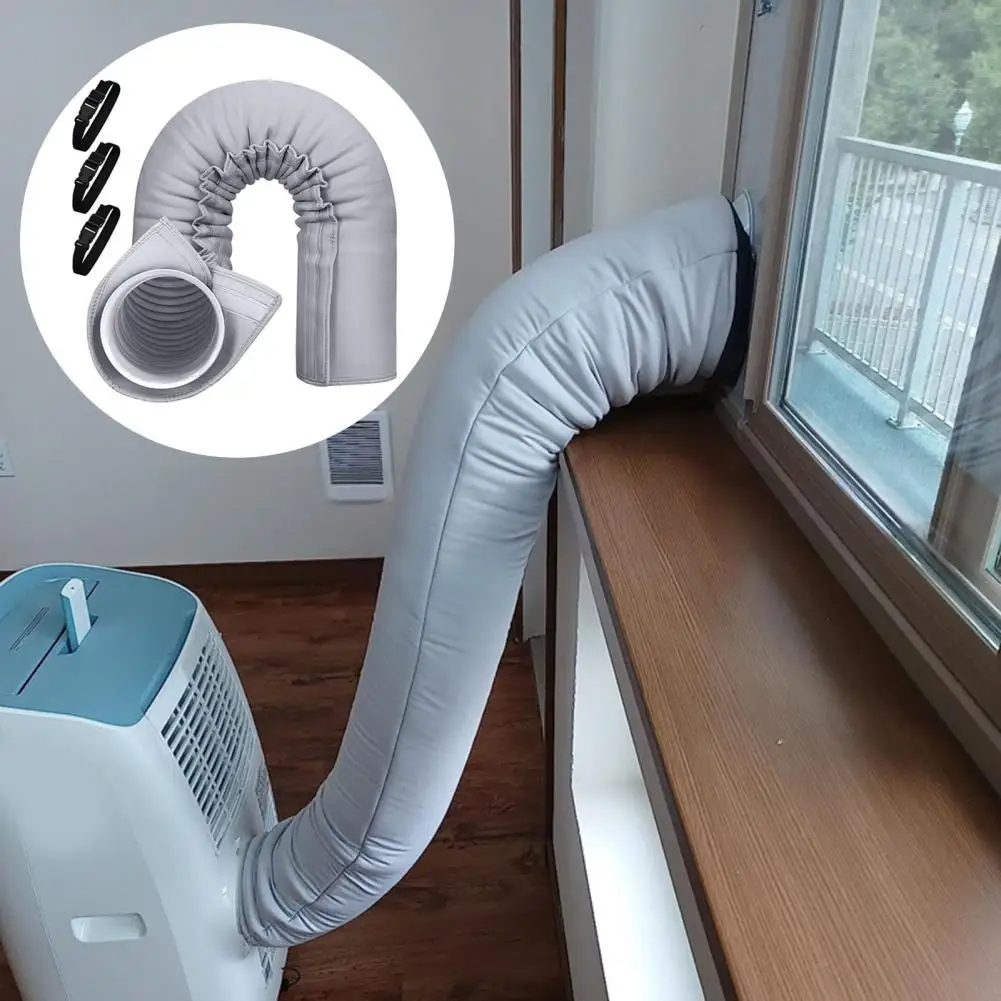 Air Conditioner Hose Cover Portable Ac Hose Insulation Sleeve with Adjustable Straps Air Conditioner Exhaust Hose Cover 5