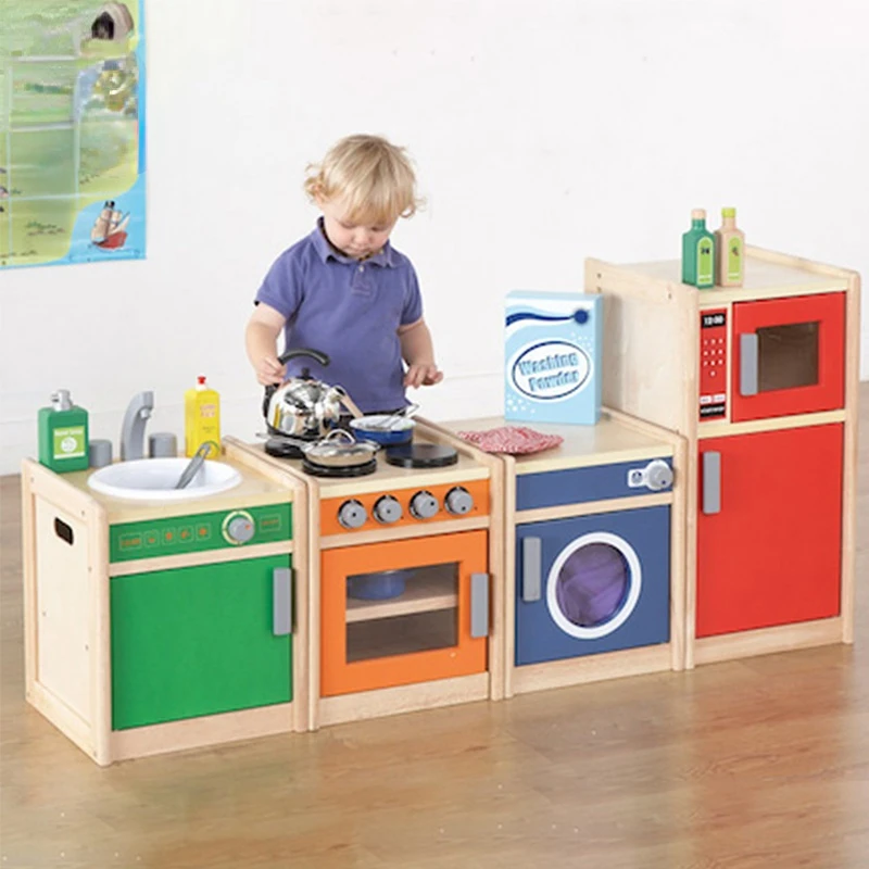 Kids Play Wooden Kitchen For Children Top Quality Children Kitchen Sets Children Pretend Role Play Kitchen Toy Set