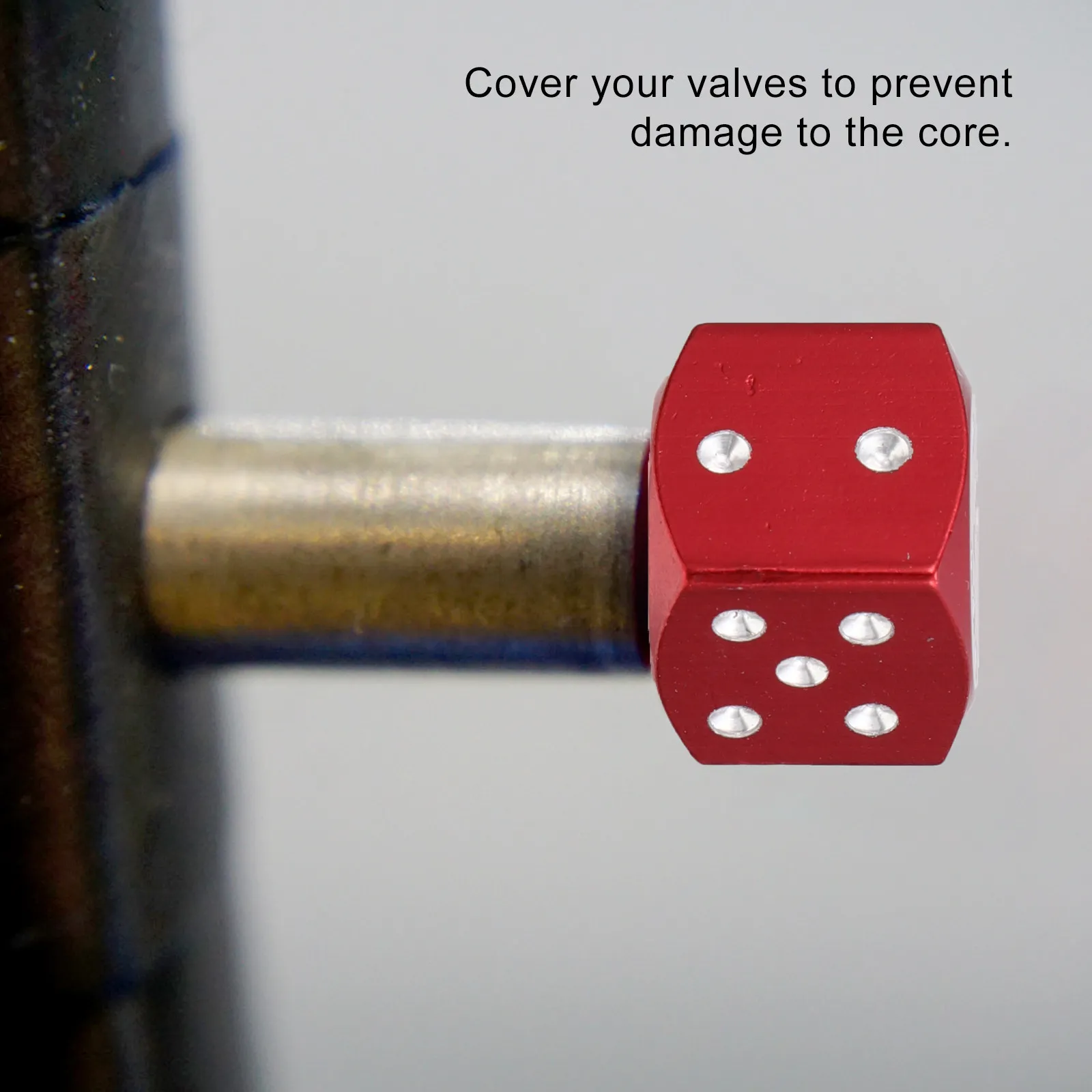 

4Pcs Bike Tire Valve Caps Aluminum Alloy Protective Covers Durable Bike Accessory Replacement for Most Valve Types