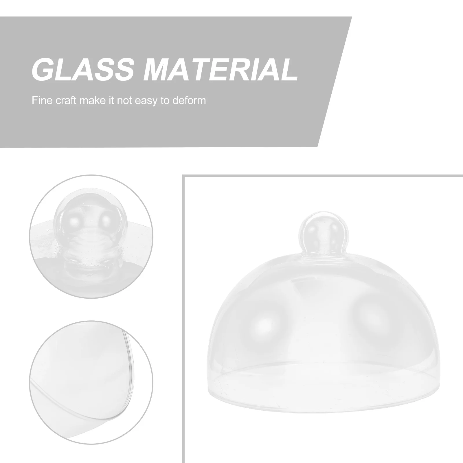 

1Pcs Transparent Glass Cake Dome Cover Airtight Food Protector for Bread Snacks Fruits Fine Craft Kitchen Dish Cover