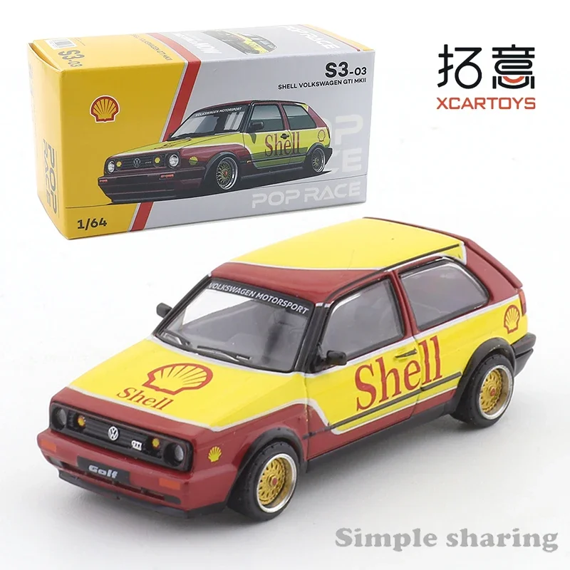 

XCARTOYS 1/64 Miniature Die Cast Alloy Model Toy SHELL VOLKSWAGEN GTI MKII Kids Xmas Gift Toys for Boys