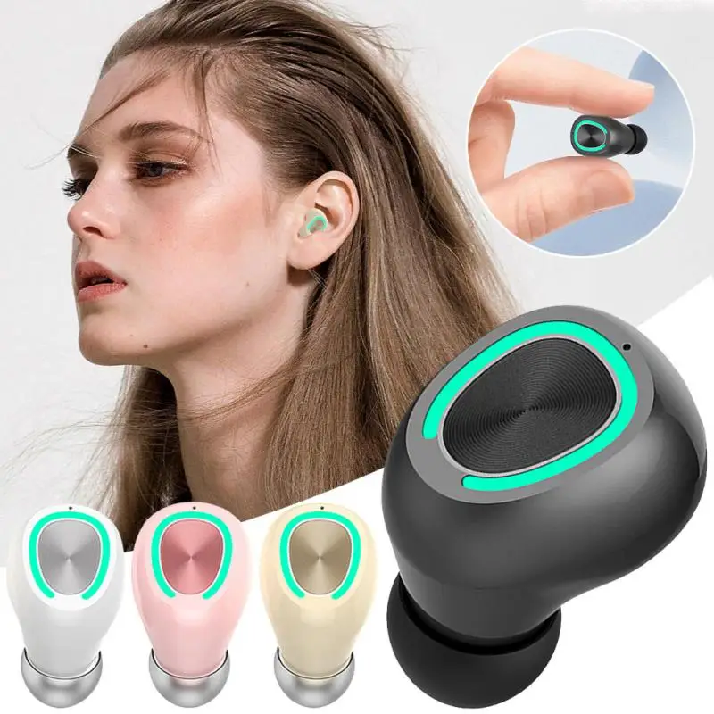 TWS Wireless Headphone Invisible Wireless Earphone Mini Single In Ear Earbuds With Mic 18D Sound Quality Headset 12H Music Time