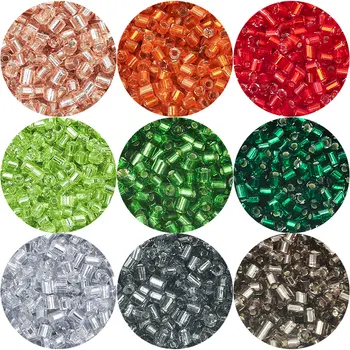 Louleur 銀色內芯管狀捷克玻璃珠,適用於珠寶製作、包包、服裝縫紉、DIY手鍊等,批發 10 最佳銷售 管珠 - №9