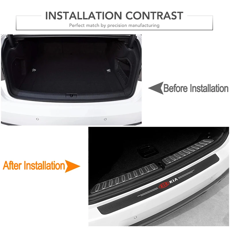 عالية الجودة ألياف الكربون عتبة باب السيارة حامي ملصق لكيا سبورتاج كرنفال Seltos سورينتو ريو بوريغو Ceed Forte K3 EV3