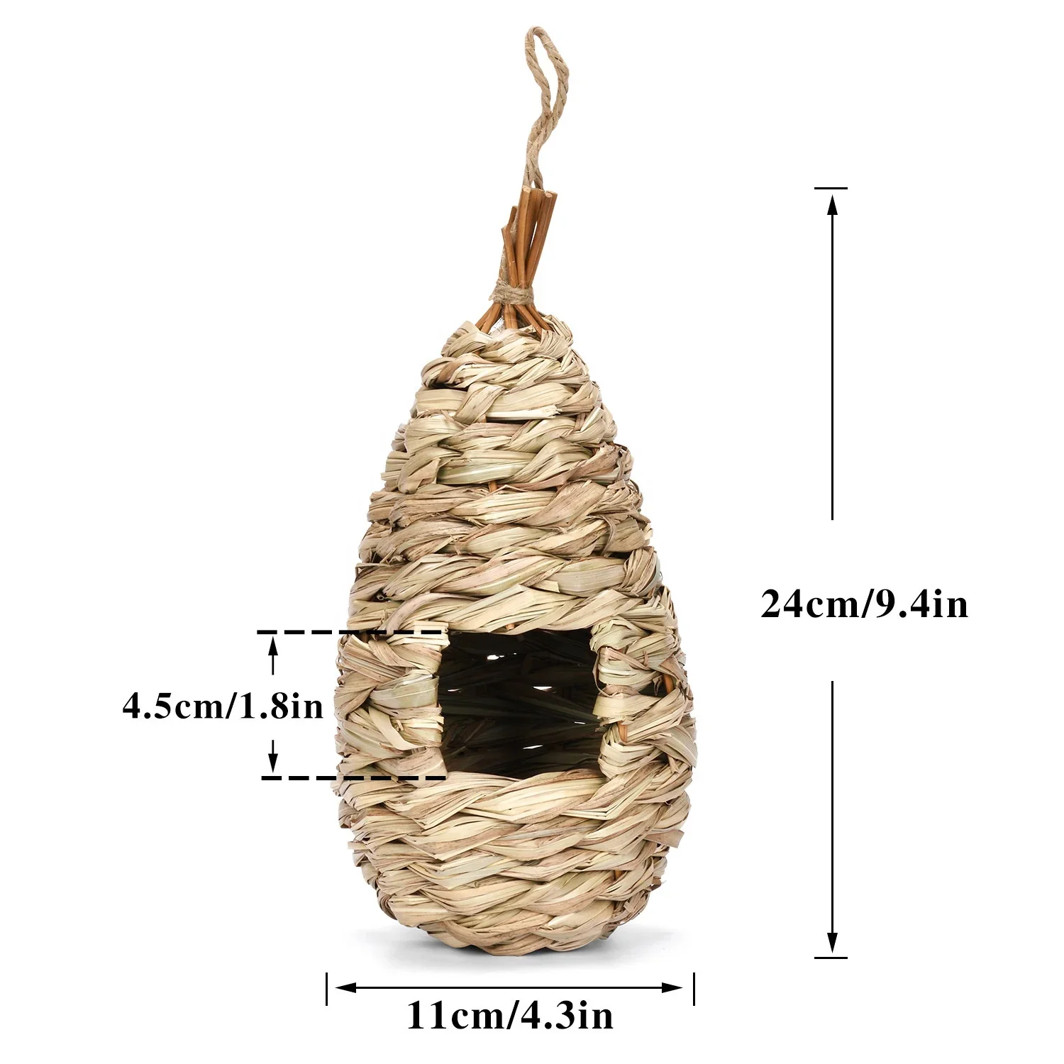 YYHC-Popular straw bird nest creative handmade bird cage natural landscape garden decoration ecological aviary warm supply