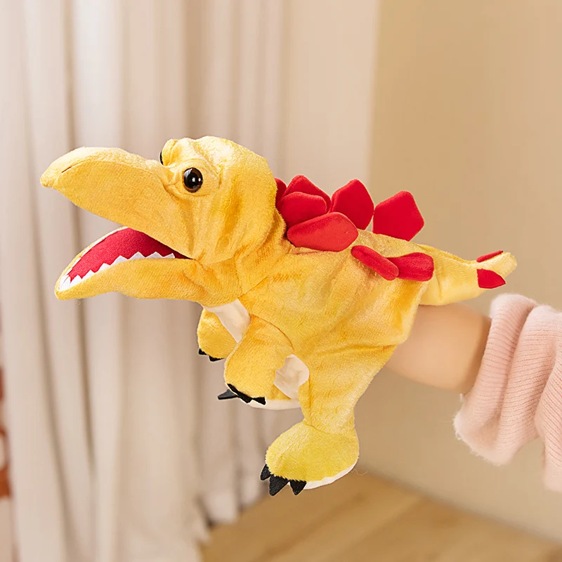 10 style Dinosaur Hand Puppet Plush Toys Kindergarten Performance Hand Control Tyrannosaurus Birthday Gift