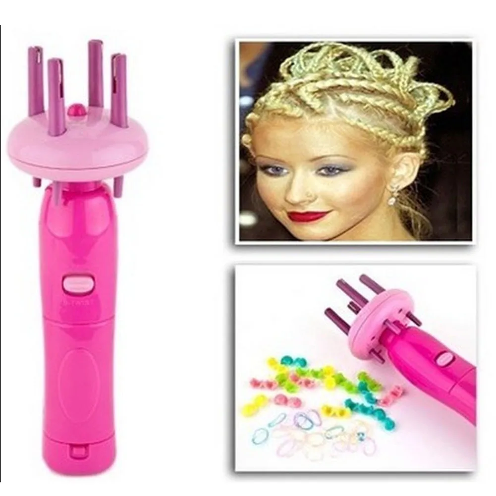 Hair Weave Roller Twist Braider Device Gadget Hair Styling Tools Hair Braider Built-in 2-section No.5 Battery Power Supply