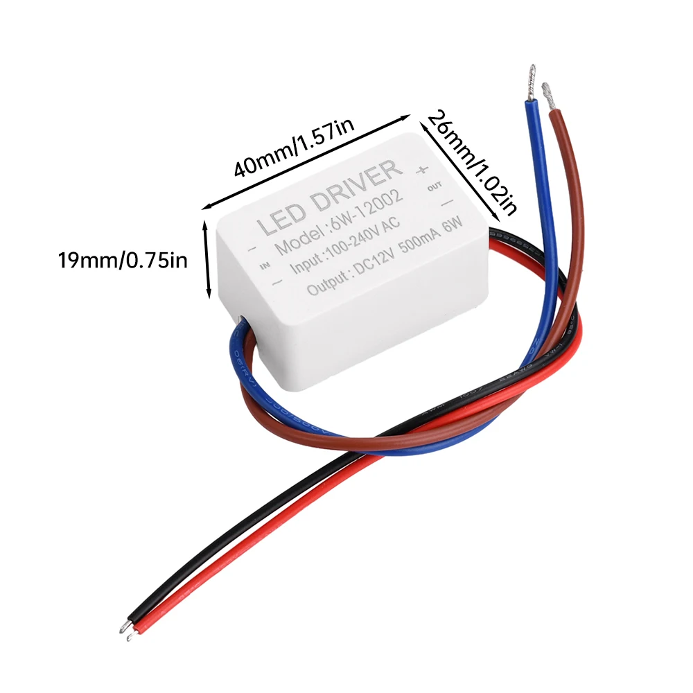 Modulo di azionamento LED DC12V 6W Uscita a tensione costante Modulo di alimentazione driver striscia LED AC100-240V a driver LED DC12V