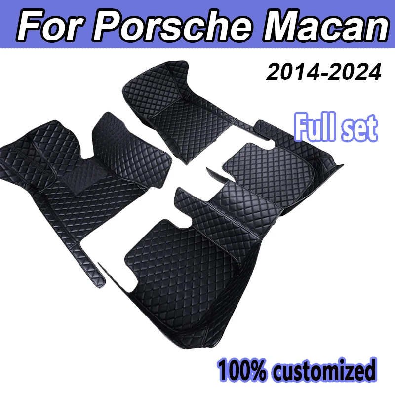 Car floor mats for Porsche Macan 2014-2024 15 16 17 18 19 20 21 22 23 Custom auto foot Pads automobile carpet cover