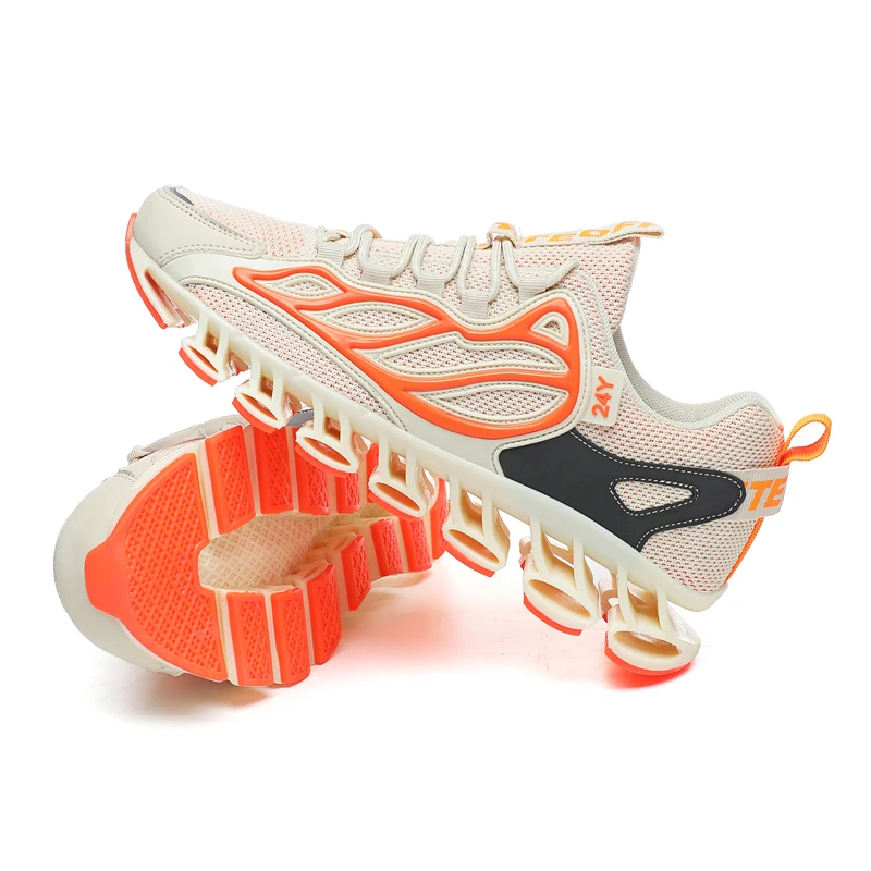 Trendy All-match Men's Blade Running Shoes Reflective Sneakers Jogging Shoes Antiskid Damping Sports Shoes Training Zapatillas