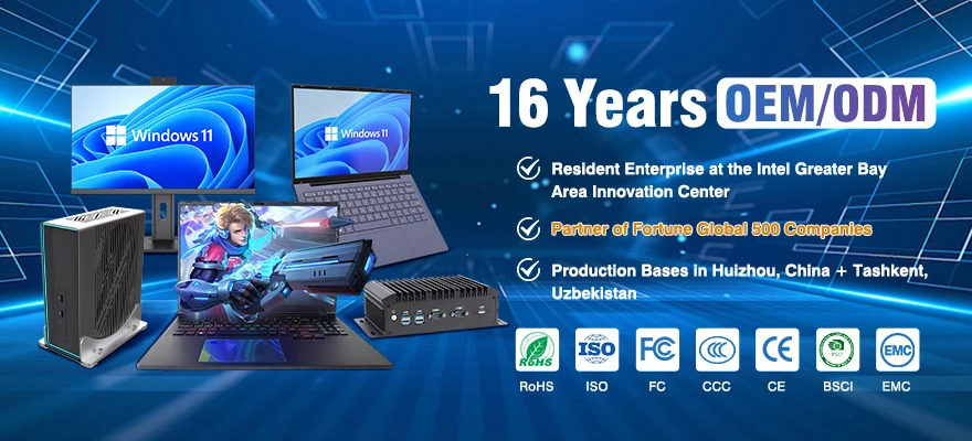 Fanless Industrial Mini PC Intel N100 4 COM RS232 VGA HD 6USB DDR4 M.2 NVMe Embedded Desktop Computer Win11 Linux Mini PCS