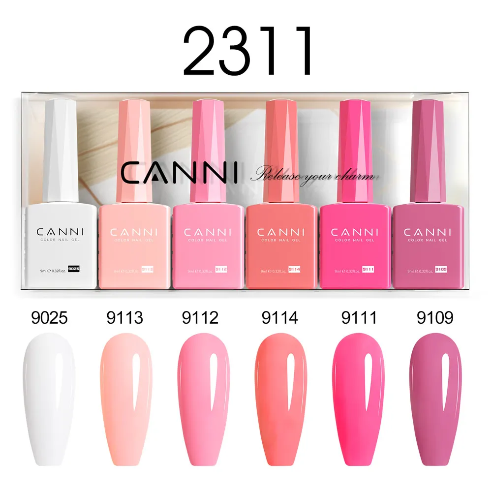 2/6pcs HEMA GRATIS CANNI Nagelgel Polish Kit VENALISA Prachtige Kleur Volledige Dekking Semi Permanente Vernis Losweken UV LED Gel Set