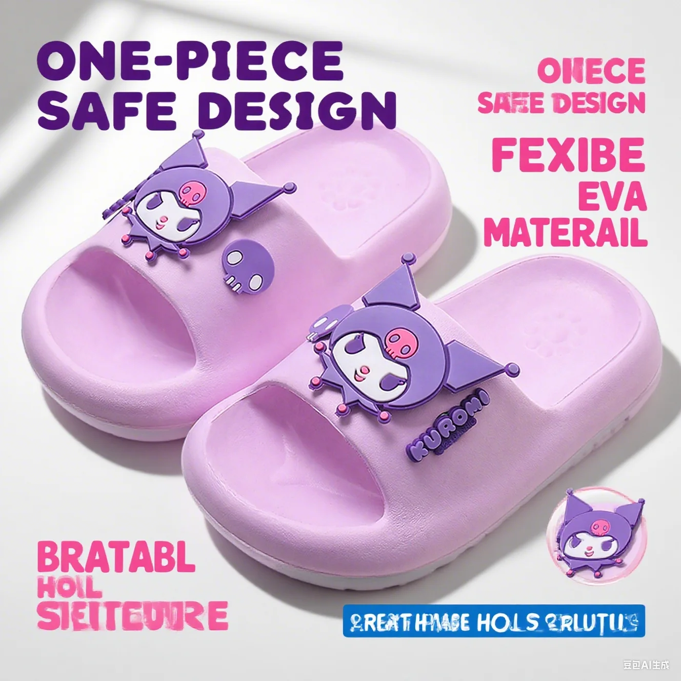 

Sanrio children's slippers summer cute bath non-slip soft soled slippers for girls