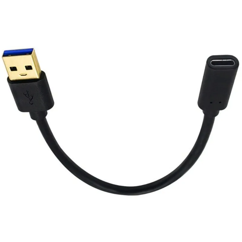 Kabel Data Berlapis Emas dengan 5Gbps Ttype-C ke USB 3.1 Pria ke Type-C Female - Kecepatan yang Ditingkatkan