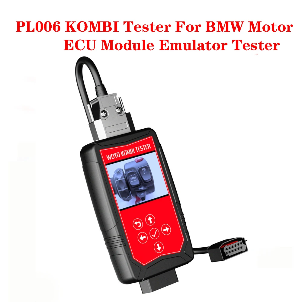 WOYO MOTO002 PL006 Tester For BMW Motorcycle ECU Module Emulator Tester TFT Display Screen OffLine Test Simulate Original Button