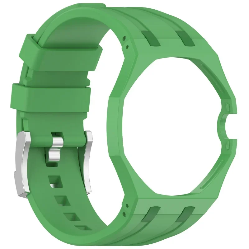 2-in-1-PC-Gehäuse + Silikonarmband für Swatch X AP Royal Pop Taschenuhr, umwandelbar in Armbanduhr, integriertes Modifikationszubehör