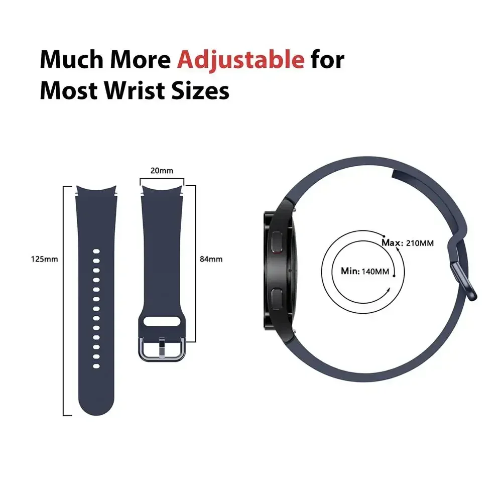 Case+Original Strap For Samsung Galaxy Watch 6 5 40mm 44mm Sports Bracelet Watchband galaxy watch 6 classic 47mm 43mm 5 pro 45mm image 4