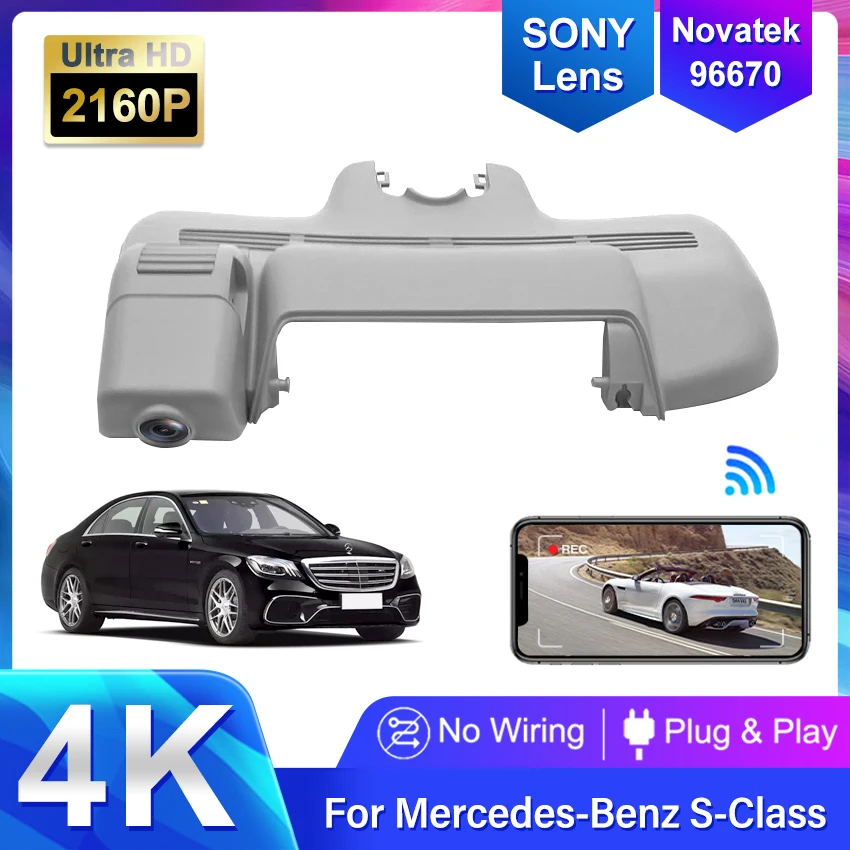 

4K Car Wifi DVR Driving Video Recorder Car Front Dash Cam Camera For Mercedes-Benz S Class MB W222 X222 V222 VV222 C217 A217