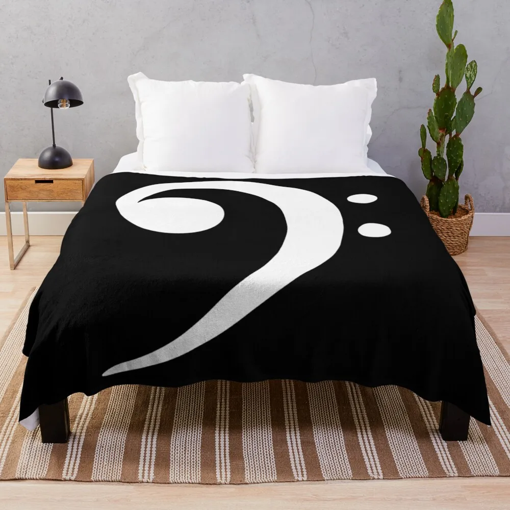 

Bass Clef Bass Clef Clef Bassist Band Music Throw Blanket Soft Warm Blanket Gift for Grandparents