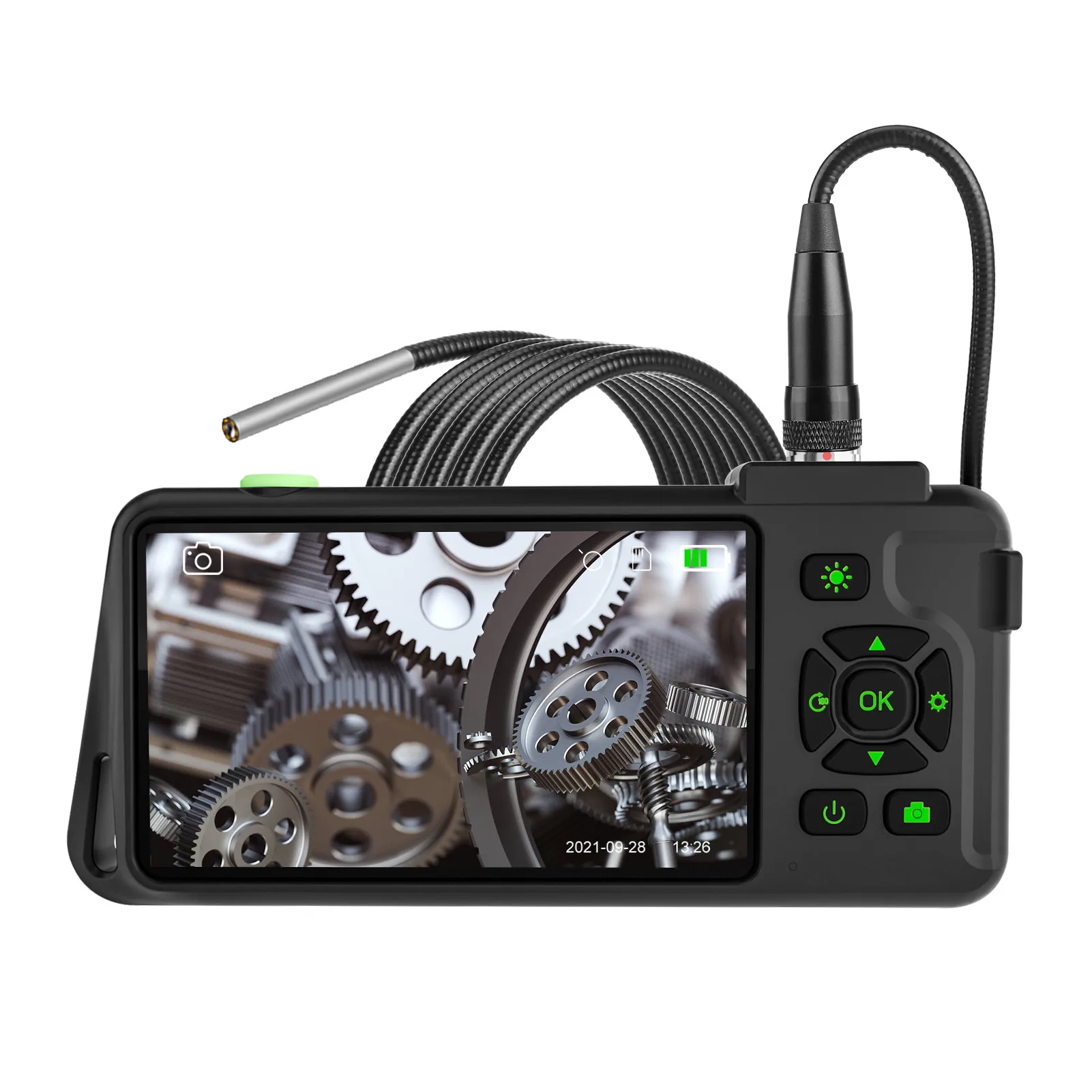 Industriële endoscoop met 4,5-inch IPS-kleurendisplay 1080P foto's video's slangcamera met 8 LED-lampjes Borescoop