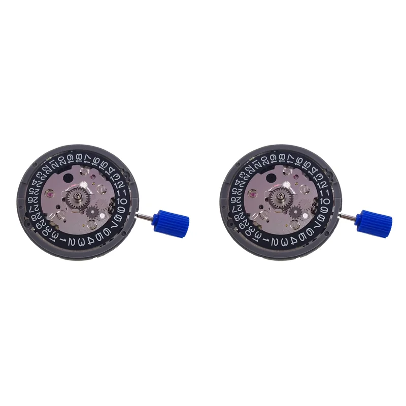 CHCH 2X NH34 High-Precision Watch Movement NH34 GMT Function Calendar 3O'clock Automatic Movement Mechanism-Black Calendar
