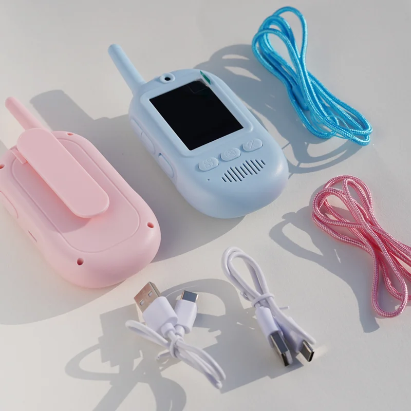 Kinder Video Walkie Talkies Set, 2 Inch Scherm, Eén-Knops Oproep, Lange Bereik, Kindvriendelijk, Gemakkelijk in Gebruik, Intercom Speelgoed, Cadeaus voor Jongens en Meisjes