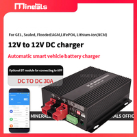 DC to DC 12V 30A smart Charger with Booster support Bluetooth app lithium battery Fully automatic charging temperature Charger