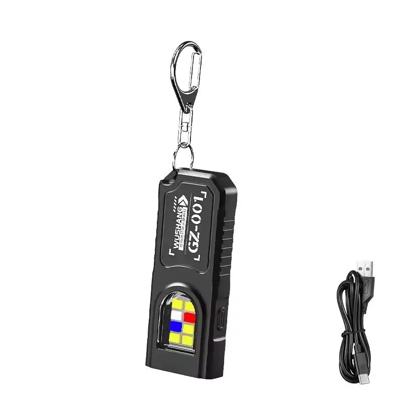 Mini Keychain Flashlight With Magnet Rechargeable Multifunction Torch Lamp Portable Clip On Flashlight Waterproof Camping Light