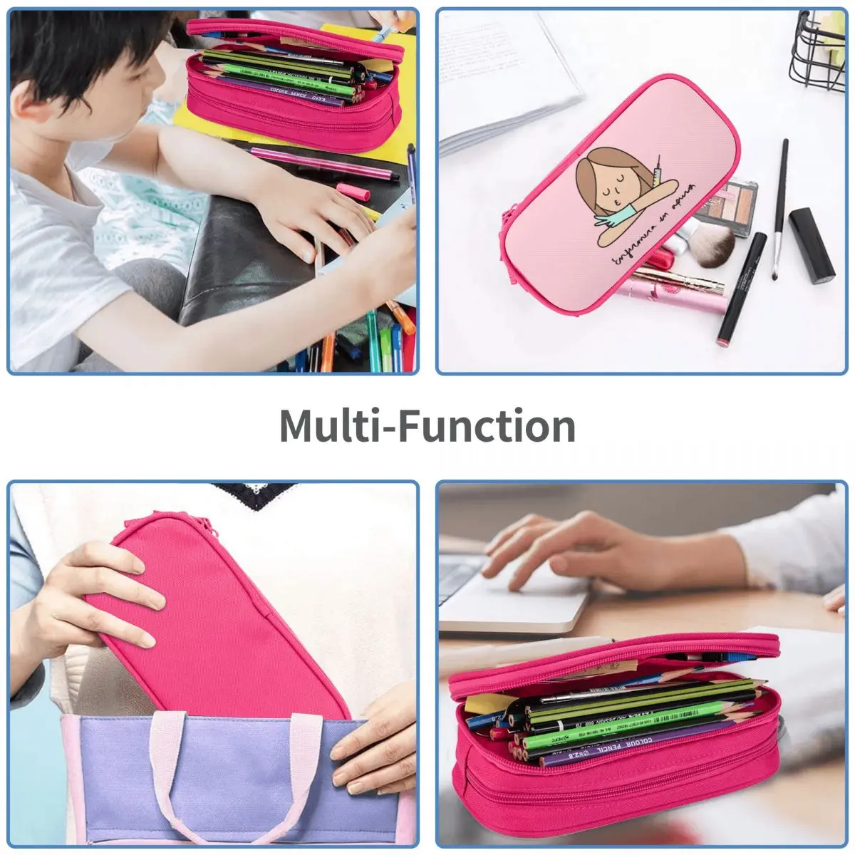 Fun Doctor Nurse Medical Pencil Case Enfermera En Apuros Pencil Pouch Pen Holder Large Storage Bags Cosmetic Stationery