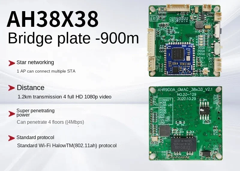 wifi halow long-distance transmission 900M low-frequency module 802.11AH drone image data transmission integration