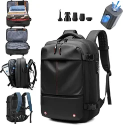 Vacuum Compression Backpack with Vacuum Pump Expandable Travel Backpack for Men Women Airline Approved Business Bag 60L