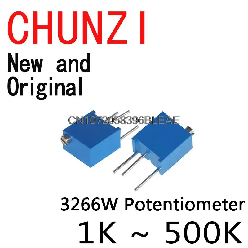 10PCS Adjustable Precision Potentiometer 1K 2K 5K 10K 20K 50K 100K 200K 500K 103 1M 100R 200R 500R 100 200 500 3266W 1K ~ 500K