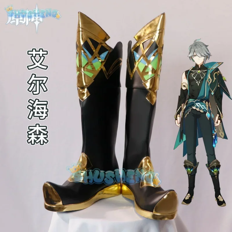 Genshin Impact cos Alhaitham cosplay Scarpe da personaggio del gioco anime