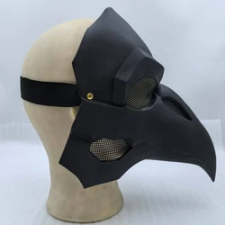 The Reaper Punk Mask Plague Doctor Crow Cosplay Full Head Skull Movable Jaw Mask Party Decoration2021 Halloween Gift For Cosplay