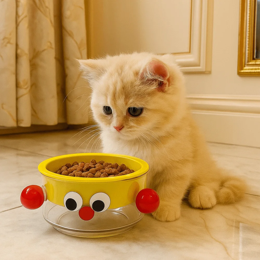 

Easy To Clean Non-Slip 2 in 1 Pet Bowl Multifunctional Cartoon Dog Food Bowl Large Capacity Cat Drinking Tray Pet Supplies