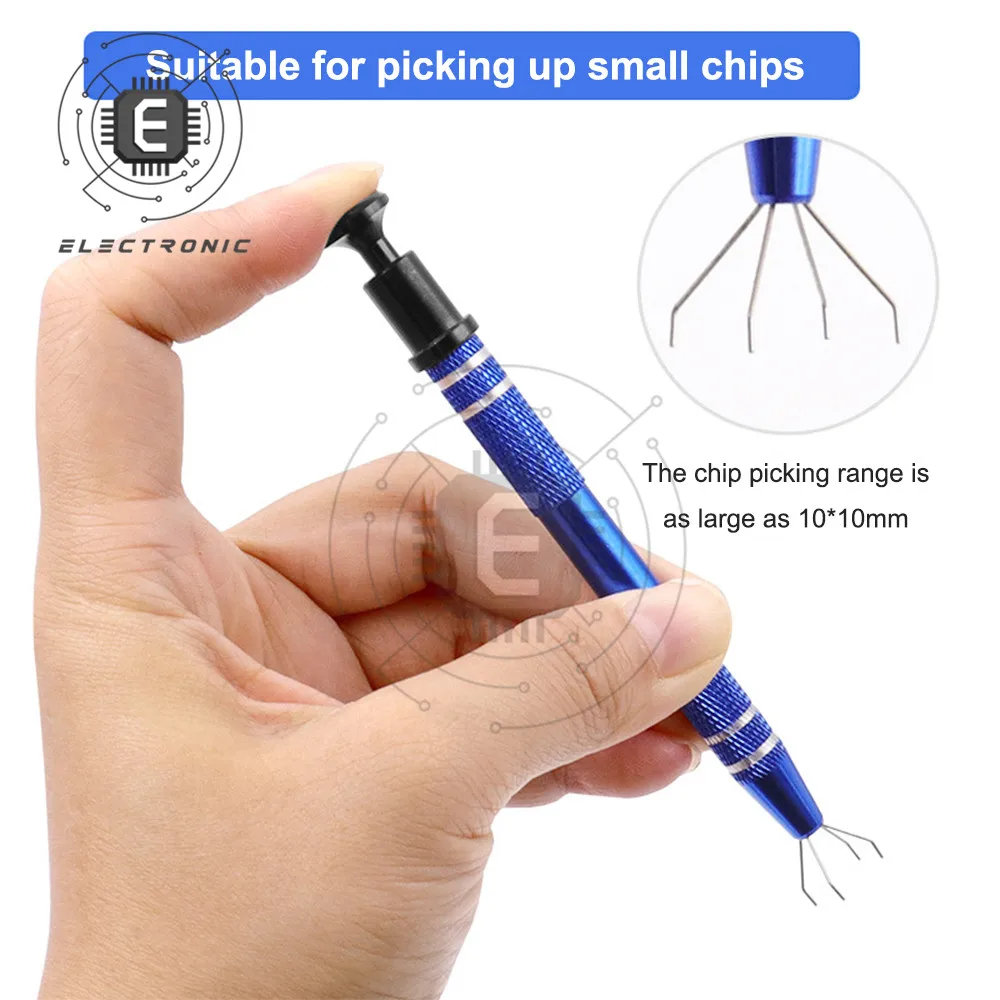 IC Chip Extractor Electronic Component Parts Screw Picker Tweezers Pick Up Tool Metal Grabber Hand Tools
