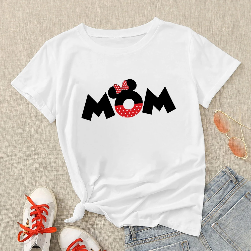 Disney dessin animé hommes hauts famille Mickey Mouse femmes t-shirt papa maman fils fille vêtements mode Bro Sis été famille T-shirts