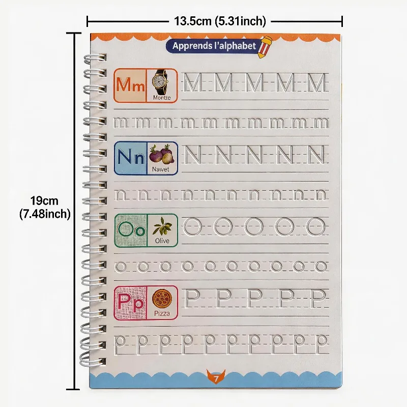 1 Französisches Alphabet-Übungsbuch, Alphabet-Schreibaktivitäten, Kopierbuch zum Üben, Französisches Alphabet-Übungsbuch für Anfänger – Detail 9