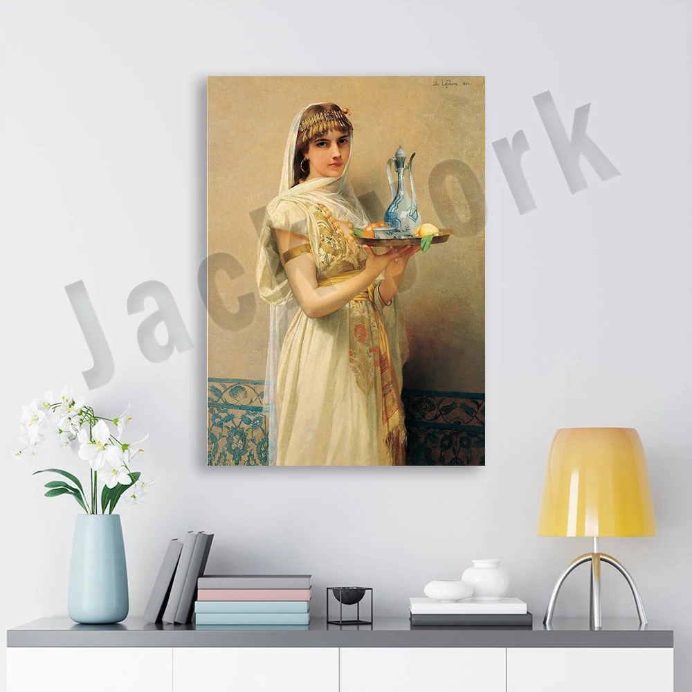 Jules-Joseph Lefebvre - Servant, Vintage Exhibition Poster Abstract Home Decor Print Wall Art