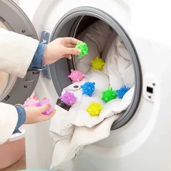 5Pcs Color Random Decontamination Laundry Ball Anti-Tangle Hair Lint Remover Washing Machine Cleaning Ball Household Supplies