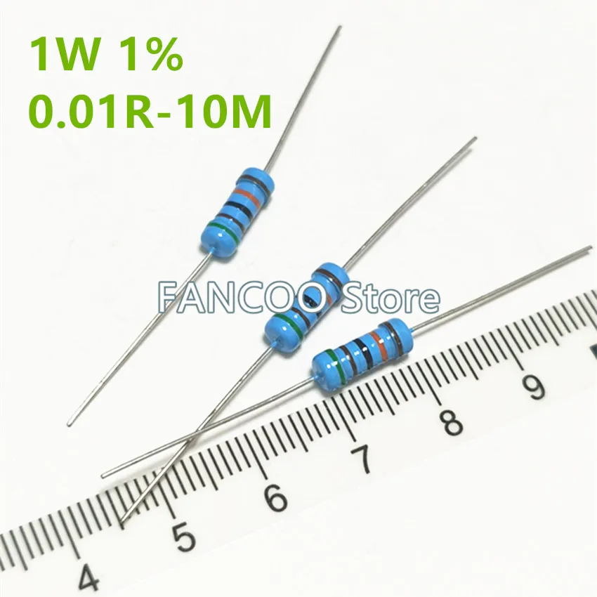 

200 шт./пакет 1W 1% металлический пленочный резистор 110K-1M 110K 120K 130K 150K 160K 180K 200K 220K 240K 270K 300K 330K 360K 390K K 430K 470K