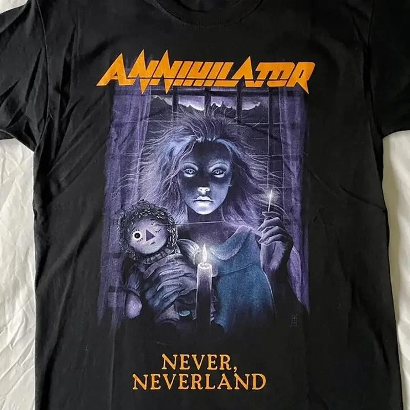 Annihilator Band Tour Doll In Blue Dress Never Neverland T-Shirt